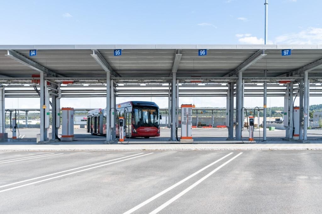 Kempower DC fast-charging solution at electric bus depot in Sweden 2024